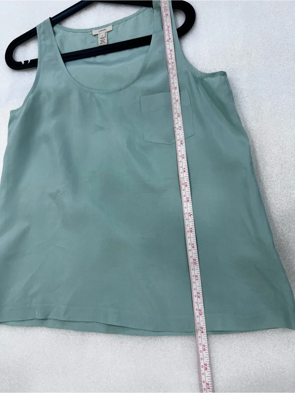 Crew 100% Silk Seafoam Green Sleeveless Tank Top Size 4